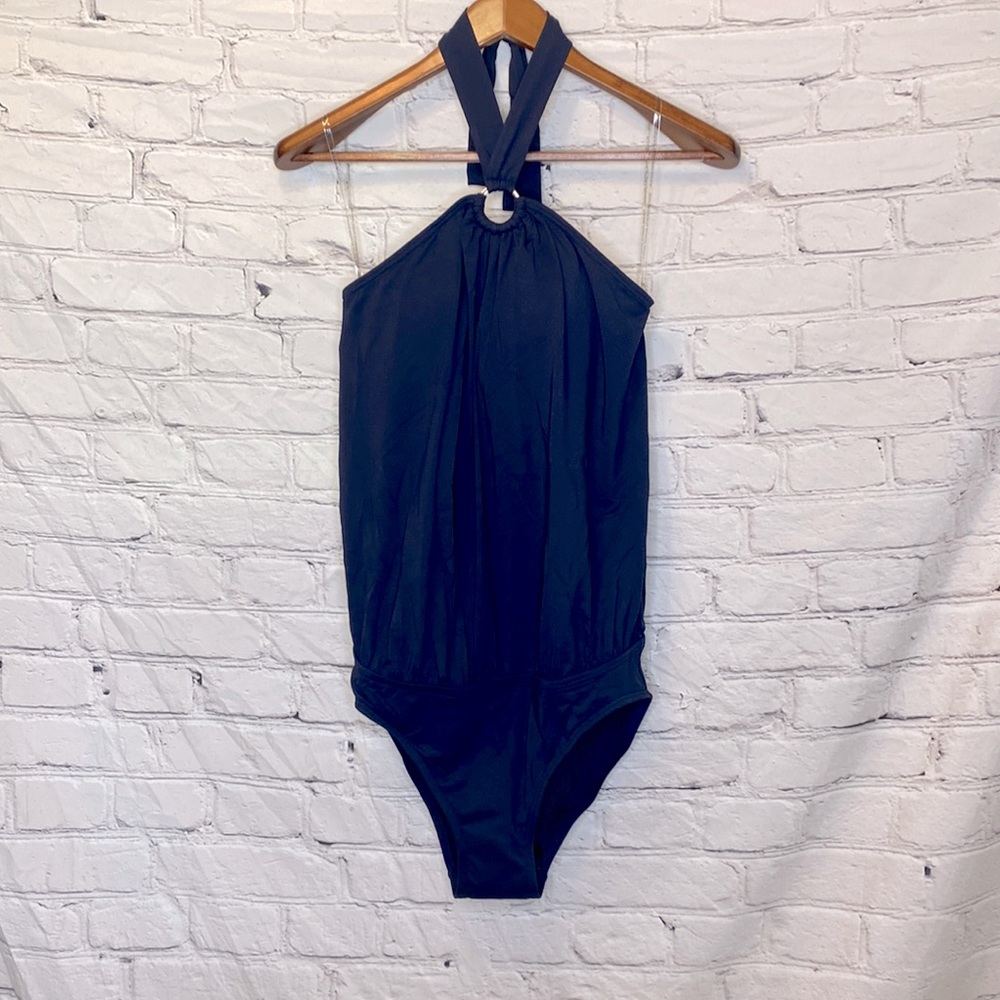 Michael Kors Navy Blue One-Piece Swimsuit Brand New W/Tags Size 10 & Size 12